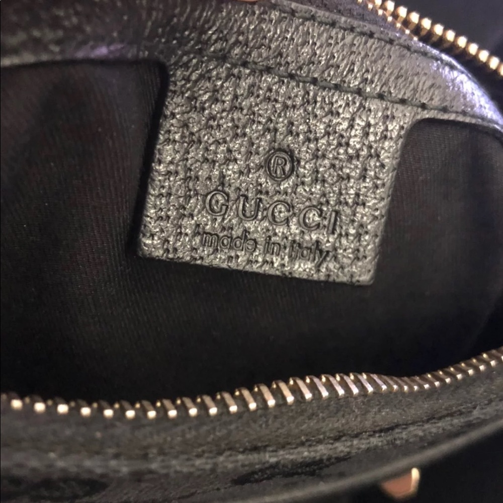 Black GG canvas Gucci bamboo Anita bag - Picture 5 of 8